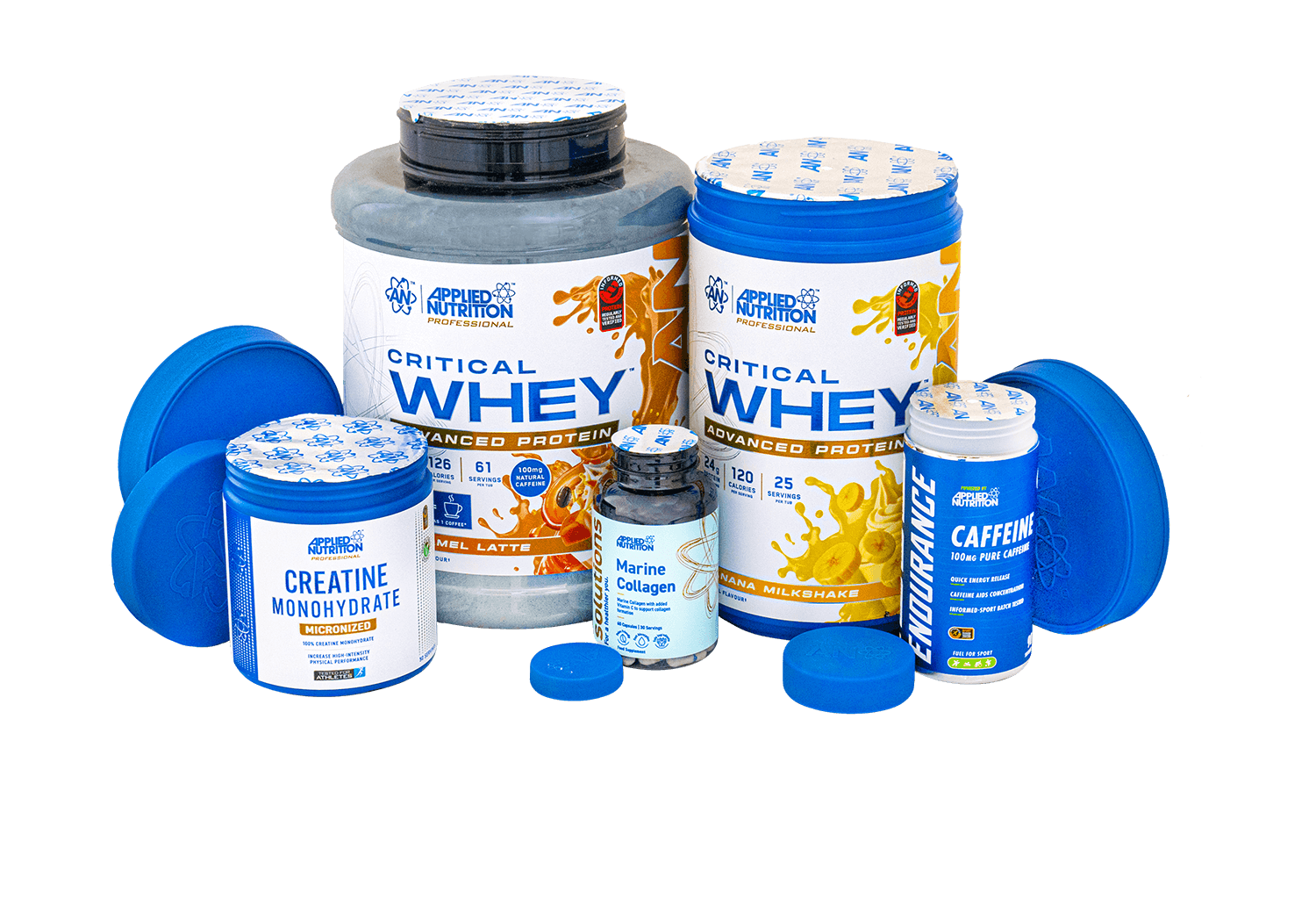 Induction sealed products from Applied Nutrition